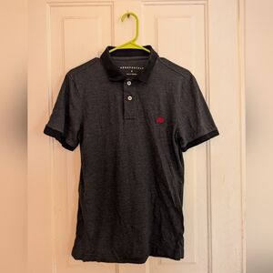 Casual Aeropostale Jersey Polo Men's S Dark Gray